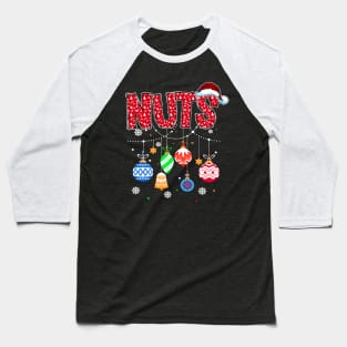 Funny Chest Nuts Matching Chestnuts Christmas Couples Nuts Baseball T-Shirt